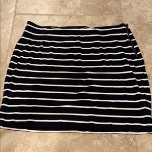 Blue and white striped BR skirt